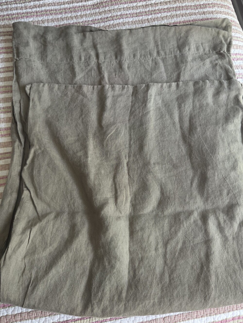Quince Linen King Pillowcase Green